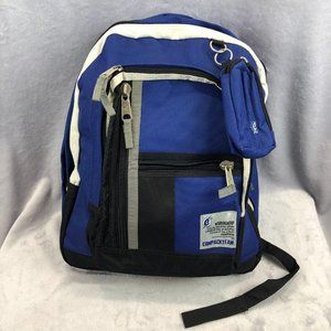 COMPACK TEAM Blue and Black Backpack, Large Multiple Pockets Extra Pouch